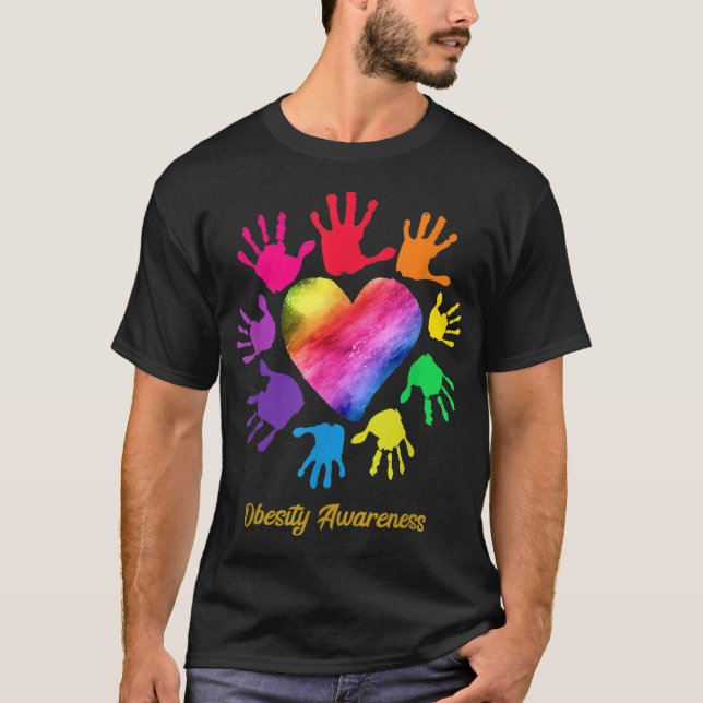 T-shirt Sensibilisation à l'obésité Mains Obésité T (Devant)