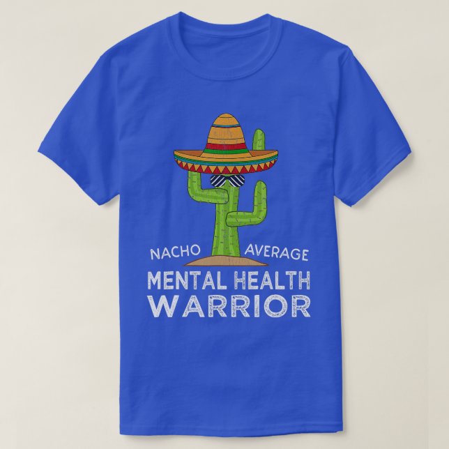 T-shirt Sensibilisation amusante Guerrier de la santé ment (Design devant)
