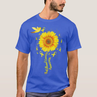 T-shirt Sensibilisation au cancer chez l'enfant Tournesol 