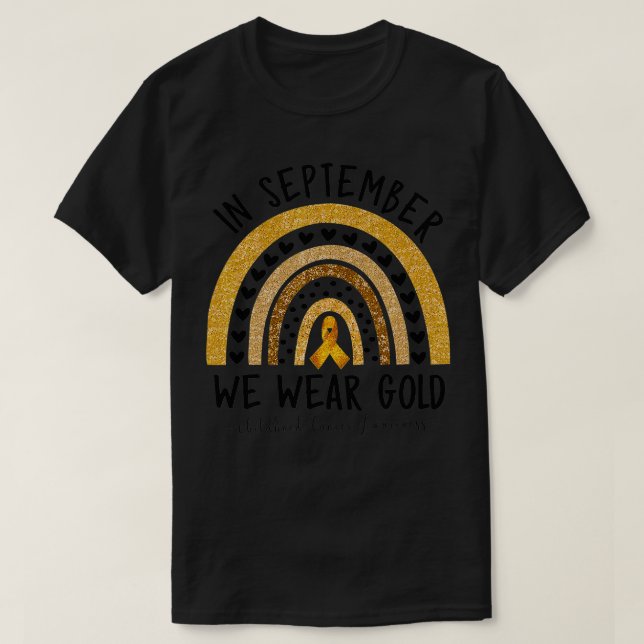 T-shirt Sensibilisation au cancer chez les enfants en sept (Design devant)