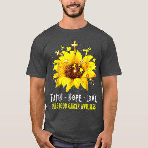 T-shirt Sensibilisation au cancer de l'enfance Foi Espoir 