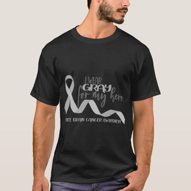 T-shirt Sensibilisation au cancer du cerveau sur mesure/Ma (Devant)