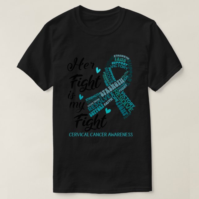 T-shirt Sensibilisation au cancer du col de l'utérus Son c (Design devant)
