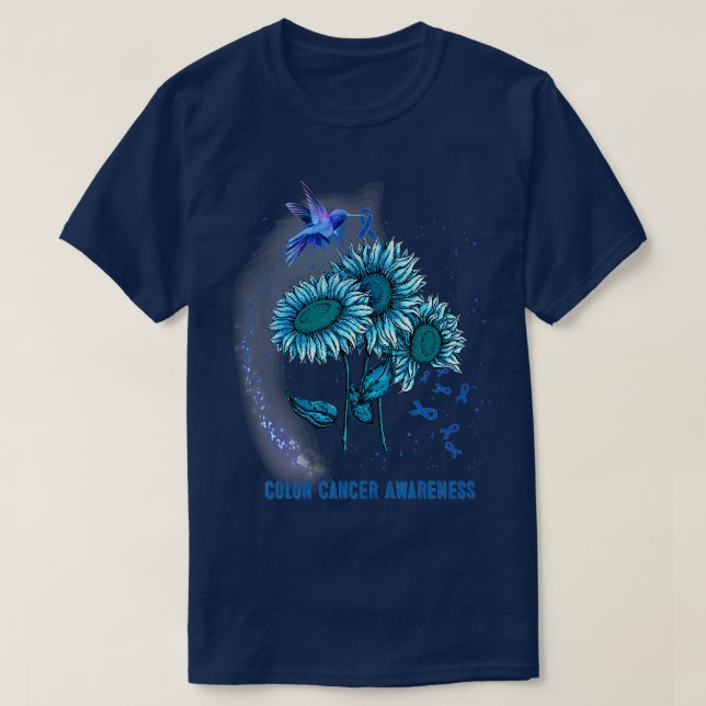 T-shirt Sensibilisation au cancer du côlon de tournesol de (Design devant)