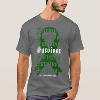 T-shirt Sensibilisation au cancer du foie Survivant Green