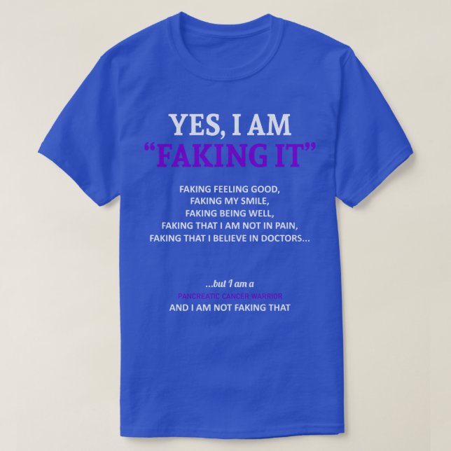 T-shirt Sensibilisation Au Cancer Du Pancréas Je L'Ai Fâch (Design devant)
