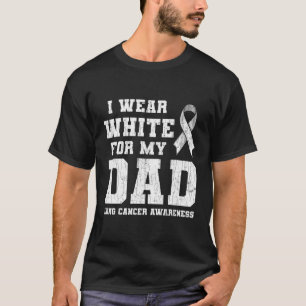 T-shirt Sensibilisation au cancer du poumon blanc Ribon pa
