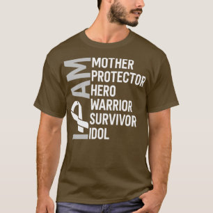 T-shirt Sensibilisation au cancer du poumon Je suis mère h