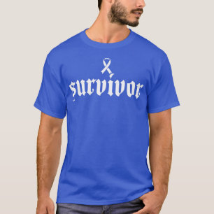 T-shirt Sensibilisation au cancer du poumon Survivant Whit