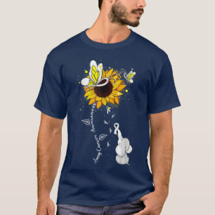 T-shirt Sensibilisation au cancer du poumon Tournesol Élép