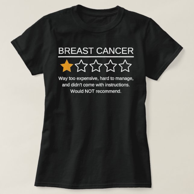 T-shirt Sensibilisation au cancer du sein amusant 1 étoile (Design devant)