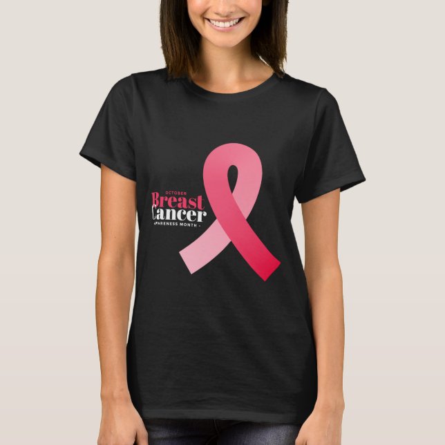 T-shirt Sensibilisation au cancer du sein Conception du ru (Devant)