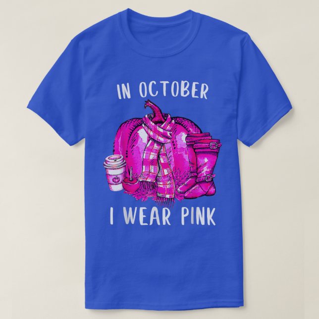 T-shirt Sensibilisation Au Cancer Du Sein En Octobre Nous  (Design devant)