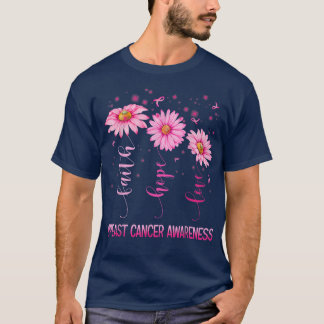 T-shirt Sensibilisation au cancer du sein Foi Espoir Amour