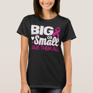 T-shirt Sensibilisation au cancer du sein Gros ou petits É