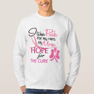 T-shirt Sensibilisation au cancer du sein Hommes long manc