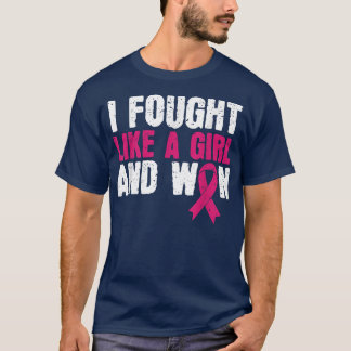 T-shirt Sensibilisation Au Cancer Du Sein J'Ai Combattu Co