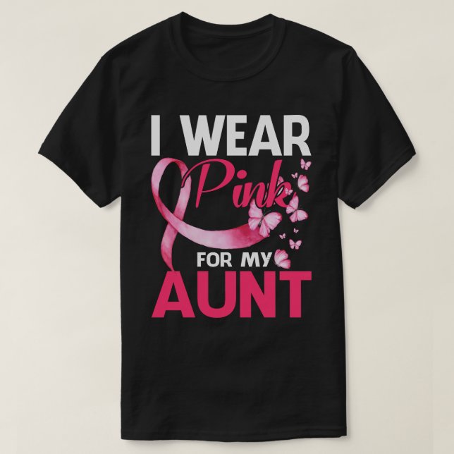 T-shirt Sensibilisation au cancer du sein Je porte le rose (Design devant)