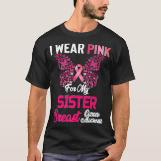 T-shirt Sensibilisation au cancer du sein Je porte le rose