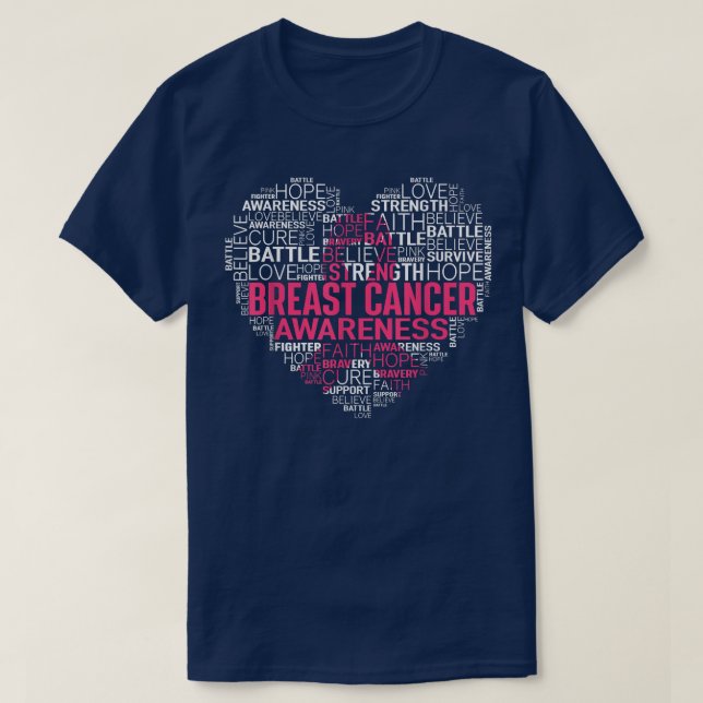 T-shirt Sensibilisation au cancer du sein Lutter contre l' (Design devant)
