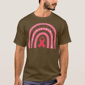 T-shirt Sensibilisation au cancer du sein rose arc-en-ciel