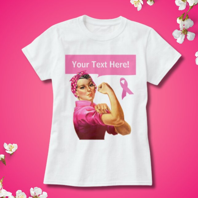 T-shirt Sensibilisation au cancer du sein Rosie le Riveter (Pink Ribbon Rosie the Riveter T-Shirt)
