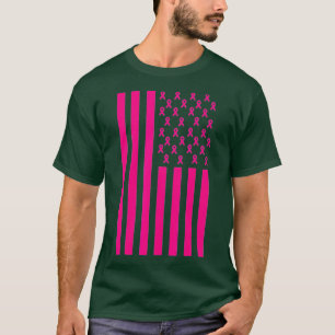 T-shirt Sensibilisation au cancer du sein Ruban rose drape
