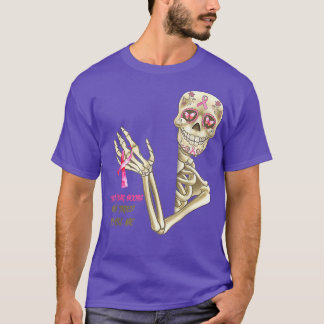 T-shirt Sensibilisation au cancer du sein Squelette Vérifi