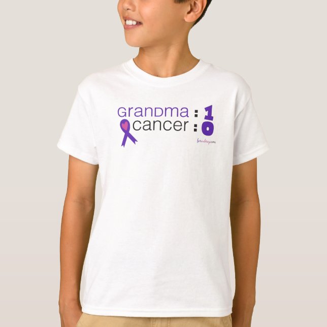 T-shirt Sensibilisation au cancer - Grand-mère : 1 Cancer  (Devant)