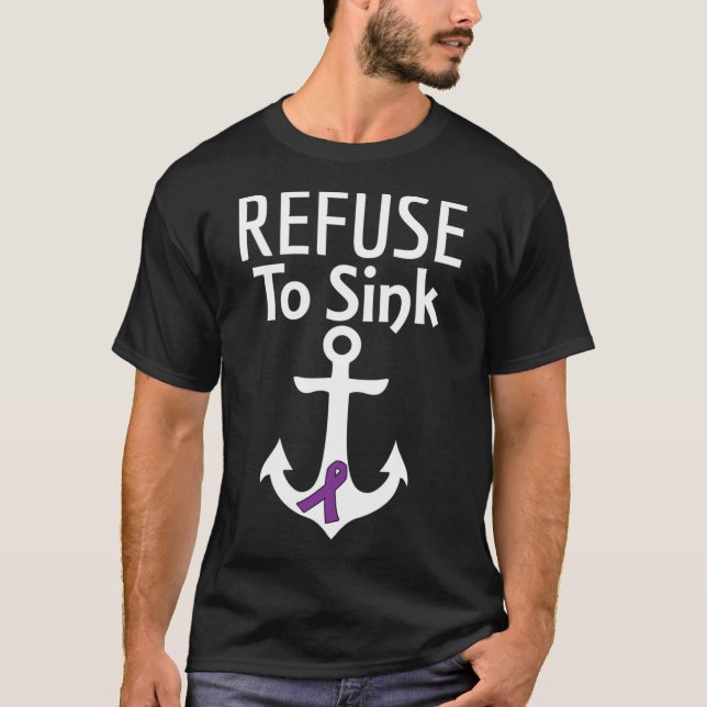 T-shirt Sensibilisation Au Cancer Pancréatique Refusent De (Devant)
