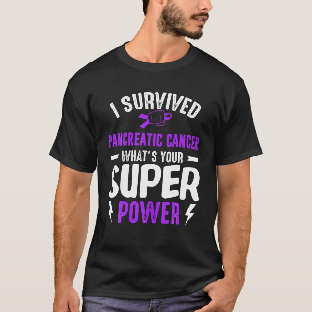 T-shirt Sensibilisation au cancer pancréatique survivant P (Devant)