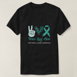 T-shirt Sensibilisation au cancer péritonéal Paix Amour Cu