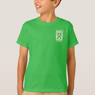 T-shirt Sensibilisation au cancer surrénal Ruban vert Ange