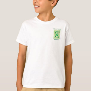 T-shirt Sensibilisation au cancer surrénal Ruban vert Ange