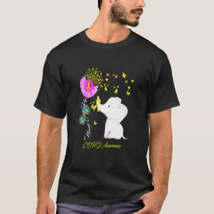 T-shirt Sensibilisation au copd éléphant - ruban de cuivre