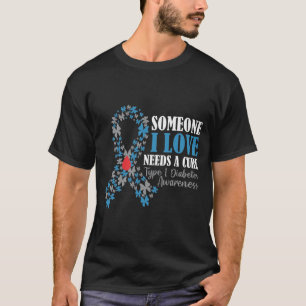 T-shirt Sensibilisation au diabète de papillon T1D Soutie