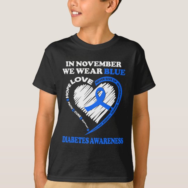 T-shirt Sensibilisation Au Diabète En Novembre Nous Porton (Devant)