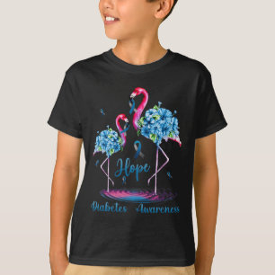 T-shirt Sensibilisation au diabète Flamant rose