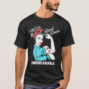 T-shirt Sensibilisation au don de sang non cassable