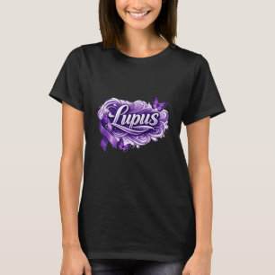 T-shirt Sensibilisation au Lupus Papillon Violet Guerrier 