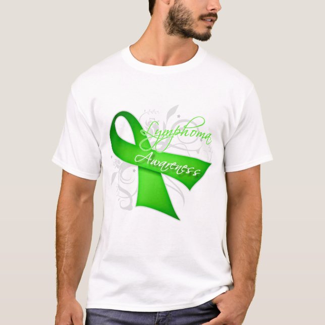 T-shirt Sensibilisation au lymphome à ruban (Devant)