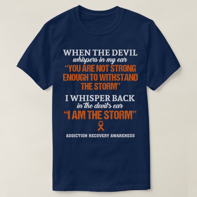 T-shirt Sensibilisation Au Recouvrement De La Toxicomanie  (Design devant)