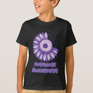 T-shirt Sensibilisation au ruban violet Opioïde