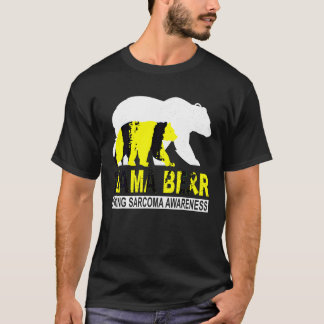 T-shirt Sensibilisation au sarcome Mama Ours jaune Ruban M