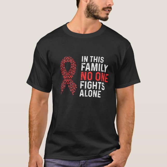 T-shirt Sensibilisation au sida et au VIH : Dans cette fam (Devant)