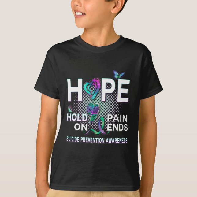 T-shirt Sensibilisation au suicide Acronyme de l'espoir Ma (Devant)