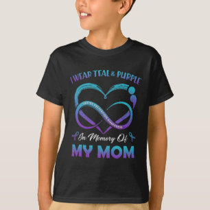 T-shirt Sensibilisation Au Suicide Je Porte Turquoise Et V