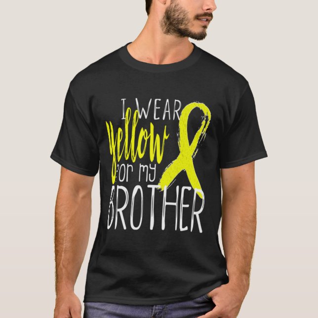 T-shirt Sensibilisation au suicide Je porte un jaune pour  (Devant)
