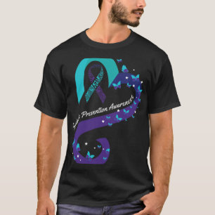 T-shirt Sensibilisation au suicide par papillon cardiaque