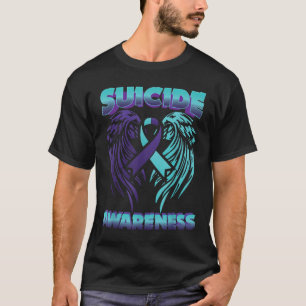 T-shirt Sensibilisation au suicide Ruban Ailes Prévention